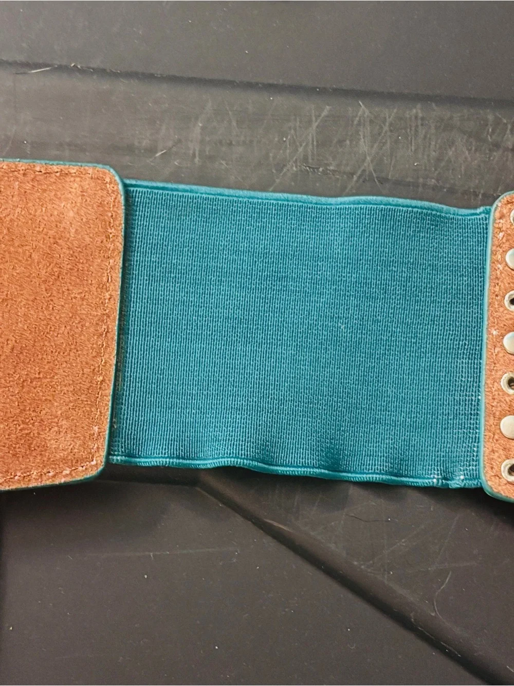 Montana West Teal Western Belt with Ornate Silver Buckle